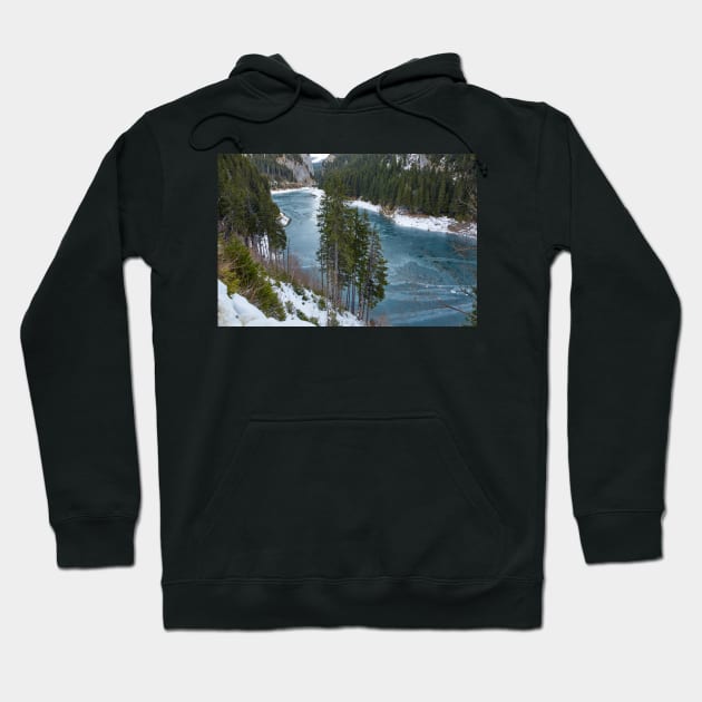 Mountain lake on wintertime Hoodie by naturalis